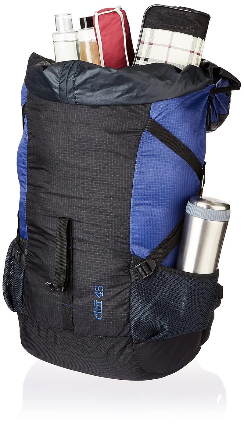 WILDCRAFT 45L Nylon Rucksack – Water-Resistant Travel & Hiking Backpack with Adjustable Straps, Blue - Image 3